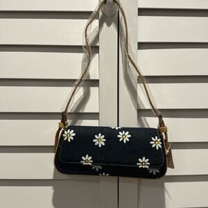 Denim with flowers NWT shoulder Bag small but very roomy.